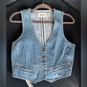 Rolla's Denim Vest - Western Boho Style